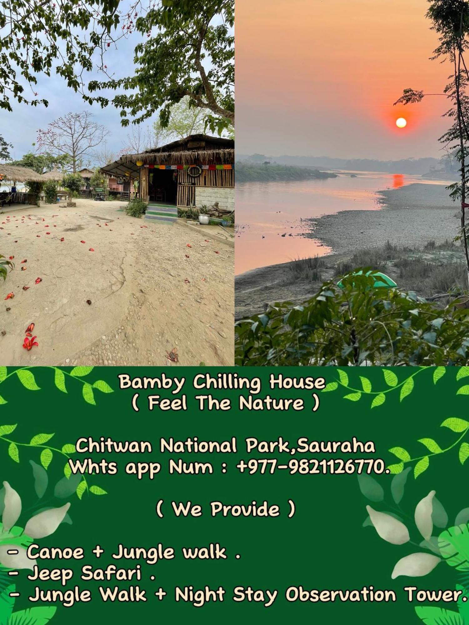 Bamby Chilling House - Feel The Nature Sauraha Luaran gambar